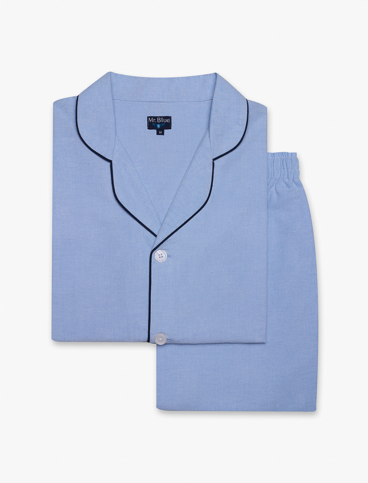 PIJAMA ALGODÃO CLASSIC FIT AZUL LISO MR. BLUE