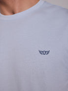 T-SHIRT ALGODÃO AZUL MANGA CURTA REGULAR FIT MR. BLUE