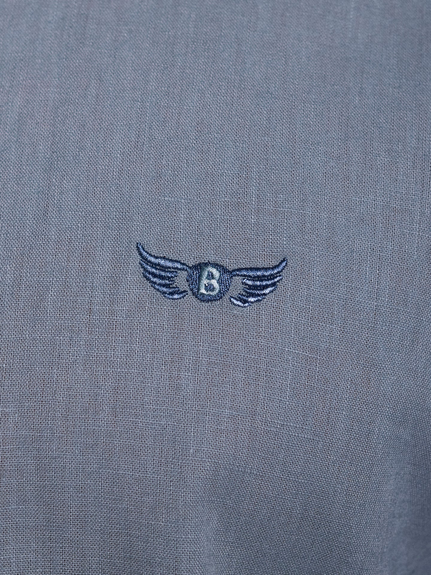 BLUE LINEN SHIRT LONG SLEEVE REGULAR FIT MR. BLUE