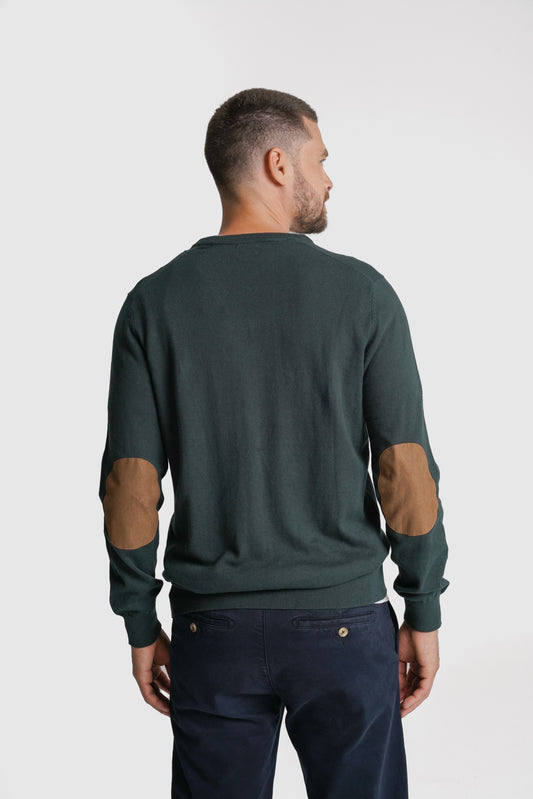 PULLOVER CAXEMIRA REGULAR FIT VERDE LISO MR. BLUE