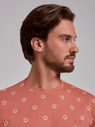 T-SHIRT ALGODÃO ROSA MANGA CURTA REGULAR FIT MR. BLUE