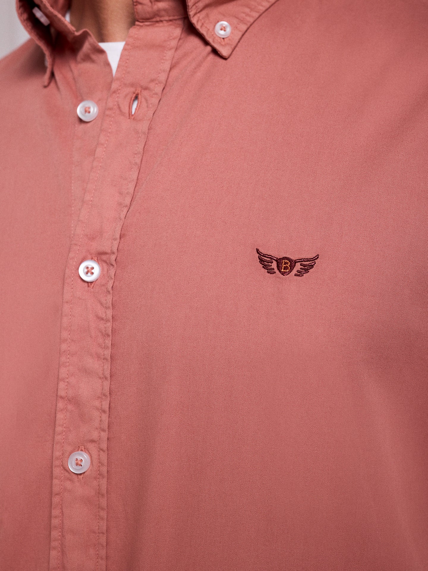RED COTTON SHIRT LONG SLEEVE REGULAR FIT MR. BLUE