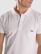 POLO PIQUET BRANCO MANGA CURTA REGULAR FIT MR. BLUE