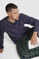 PIJAMA ALGODÃO REGULAR FIT AZUL QUADRADO MR. BLUE