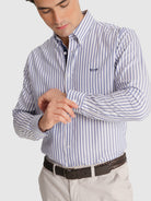 CAMISA AZUL MANGA COMPRIDA REGULAR FIT MR. BLUE