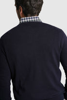 PULLOVER CAXEMIRA REGULAR FIT AZUL LISO MR. BLUE