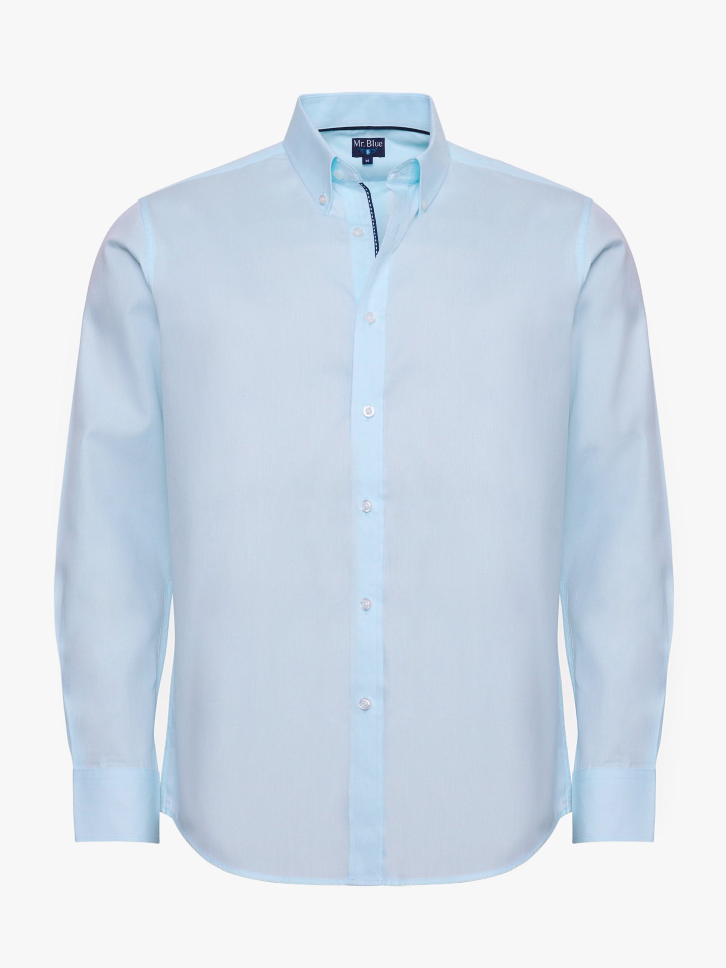 CAMISA ALGODÓN VERDE MANGA LARGA REGULAR FIT MR. AZUL
