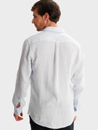 CAMISA LINHO AZUL MANGA COMPRIDA TAILORED FIT MARK BELLUCCI