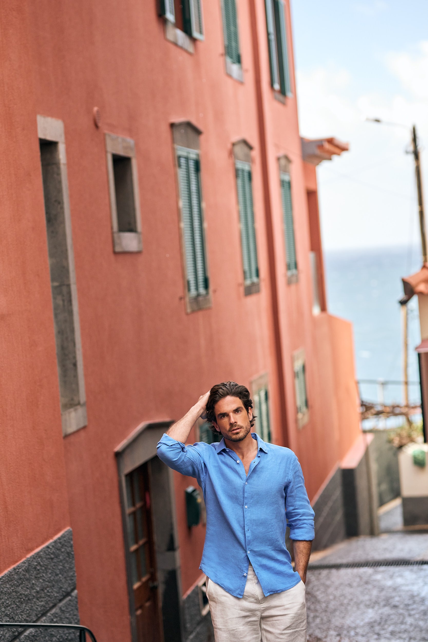 CAMISA SASTRERÍA MANGA LARGA AZUL MARK BELLUCCI