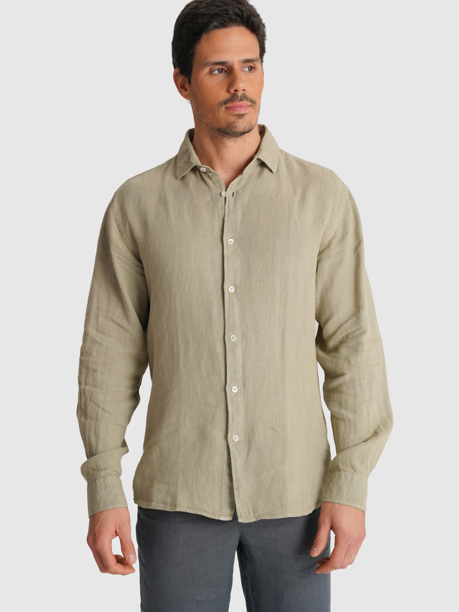 CAMISA SASTRERÍA MANGA LARGA VERDE MARK BELLUCCI