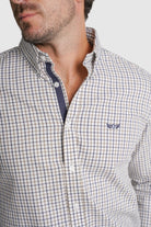 CAMISA ALGODÃO REGULAR FIT BRANCA QUADRADA MR. BLUE