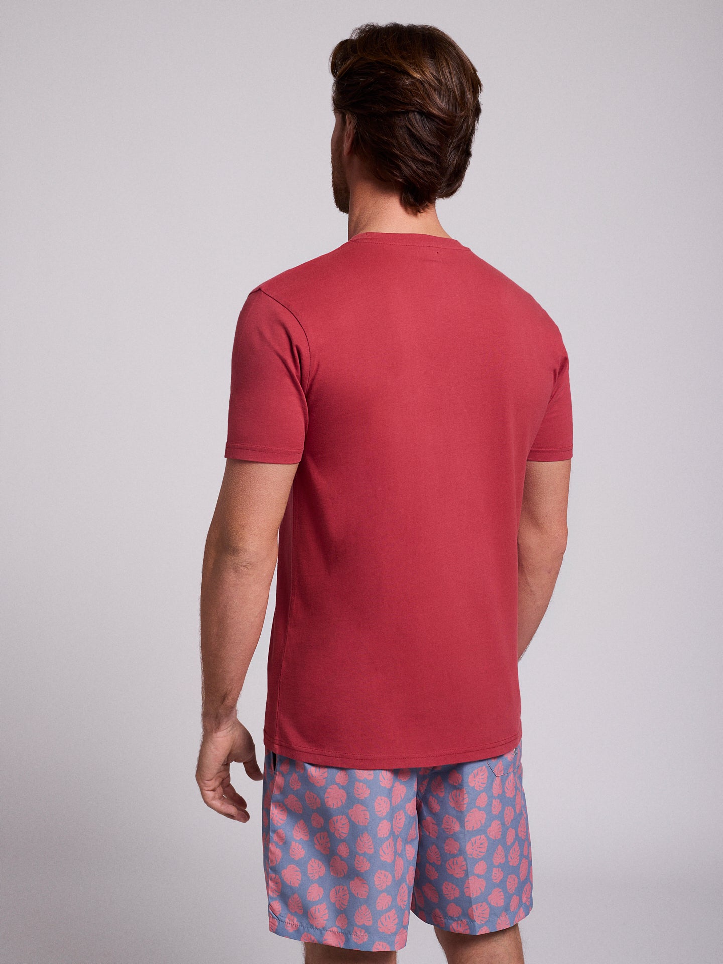 T-SHIRT ALGODÃO VERMELHA MANGA CURTA REGULAR FIT MR. BLUE