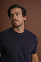 T-SHIRT ALGODÃO REGULAR FIT AZUL LISA MR. BLUE