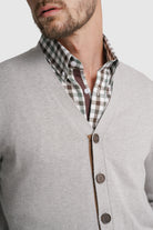 CARDIGAN LÃ REGULAR FIT CINZENTO LISO MR. BLUE