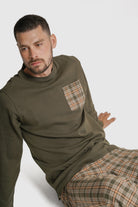 PIJAMA ALGODÃO REGULAR FIT VERDE QUADRADO MR. BLUE