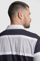 RUGBIE ALGODÃO REGULAR FIT AZUL RISCAS MR. BLUE