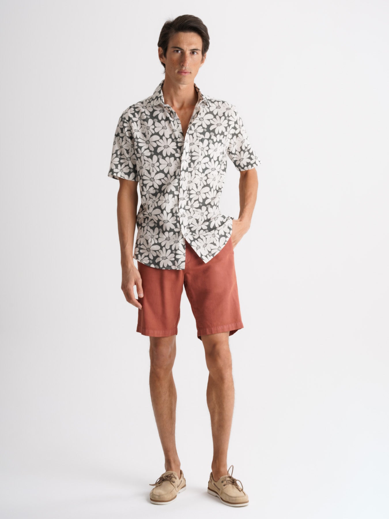 Regular Fit Gray Linen Shirt Mr. Blue