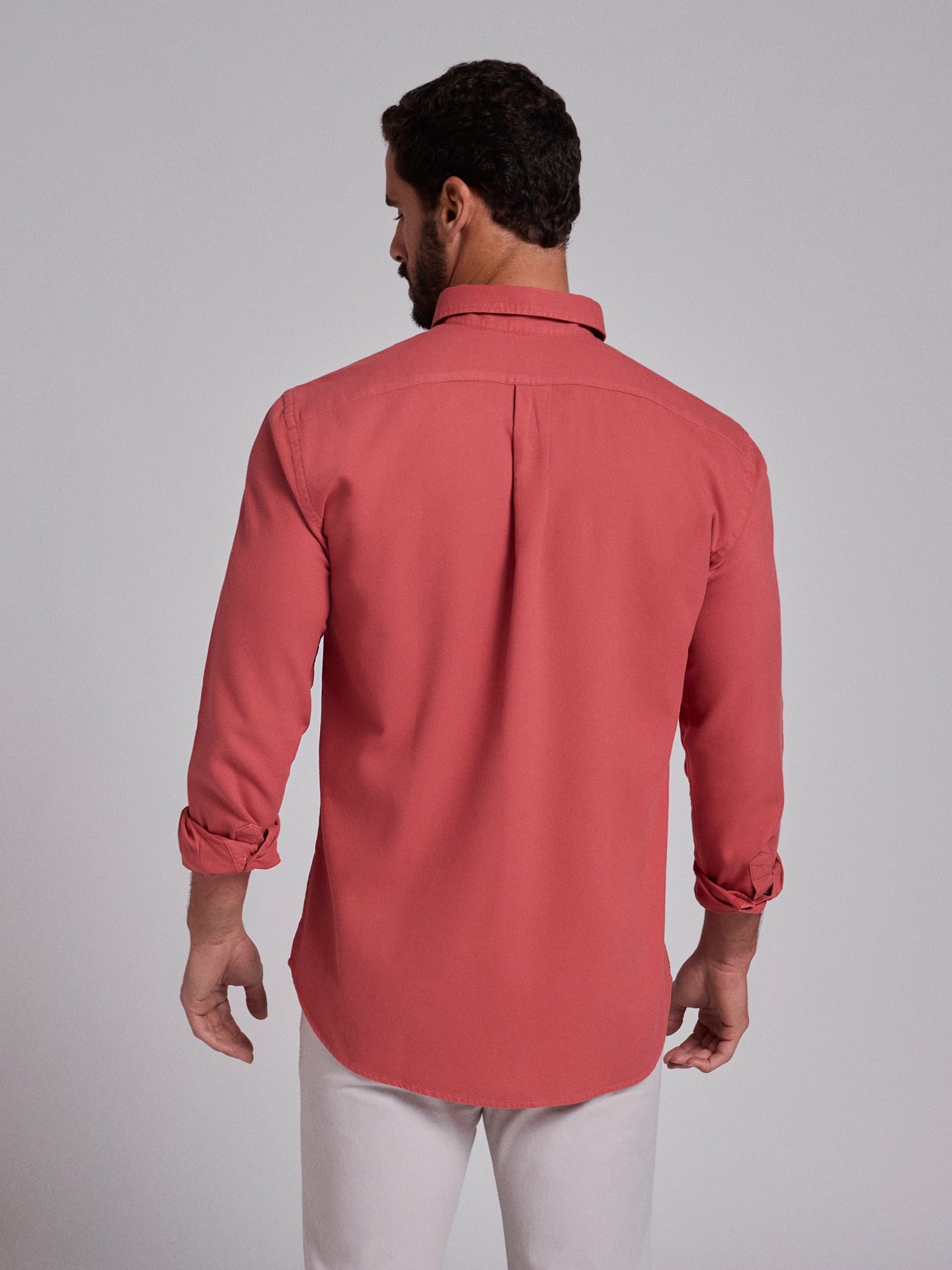 PINK COTTON SHIRT LONG SLEEVE REGULAR FIT MR. BLUE