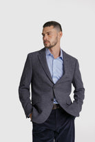 BLAZER LÃ REGULAR FIT AZUL LISO MR. BLUE