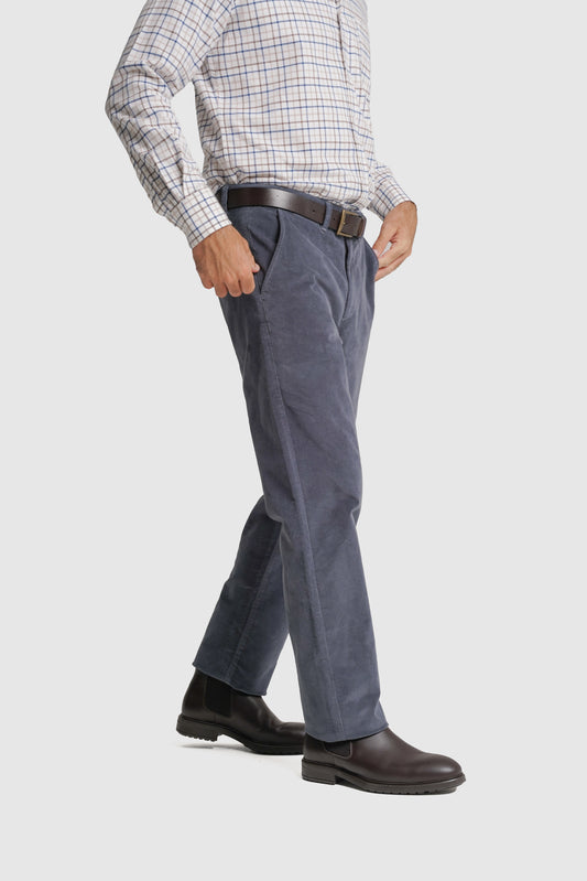 CALÇAS ALGODÃO CLASSIC FIT AZUIS LISAS MR. BLUE