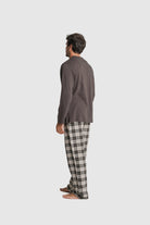 PIJAMA ALGODÃO REGULAR FIT CINZENTO QUADRADO MR. BLUE