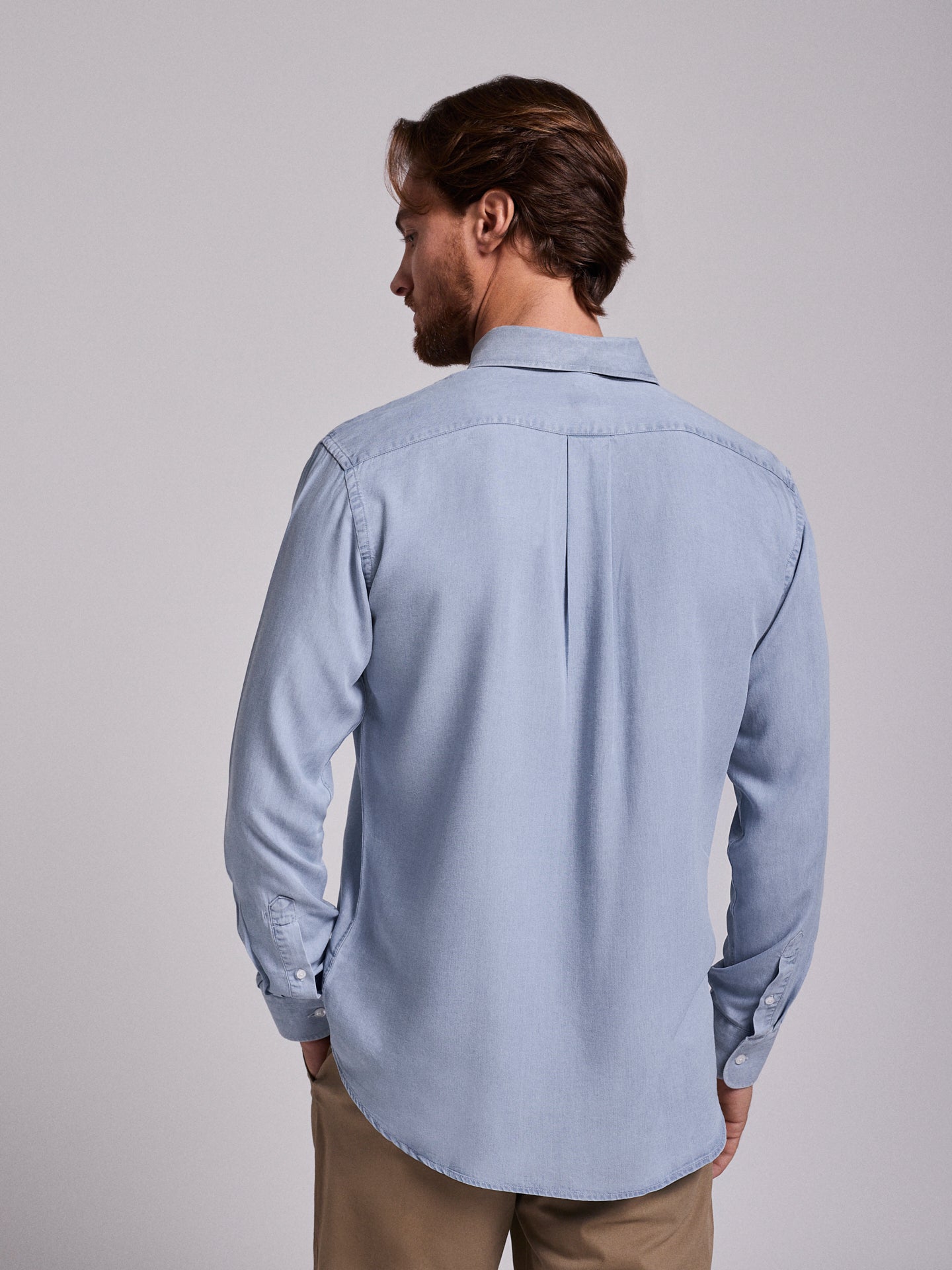 BLUE COTTON SHIRT LONG SLEEVE REGULAR FIT MR. BLUE