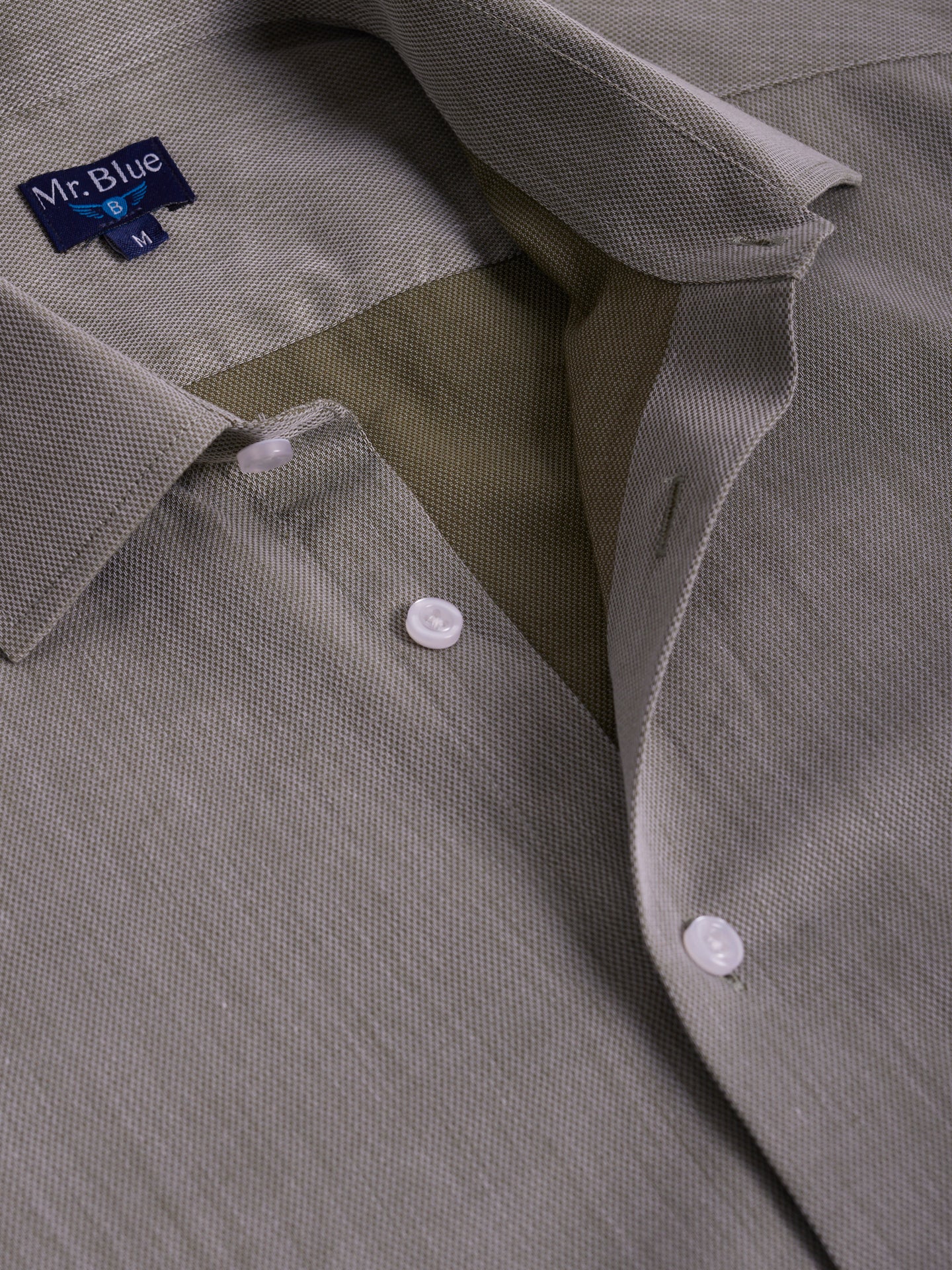 CAMISA VERDE SLIM FIT MR. BLUE