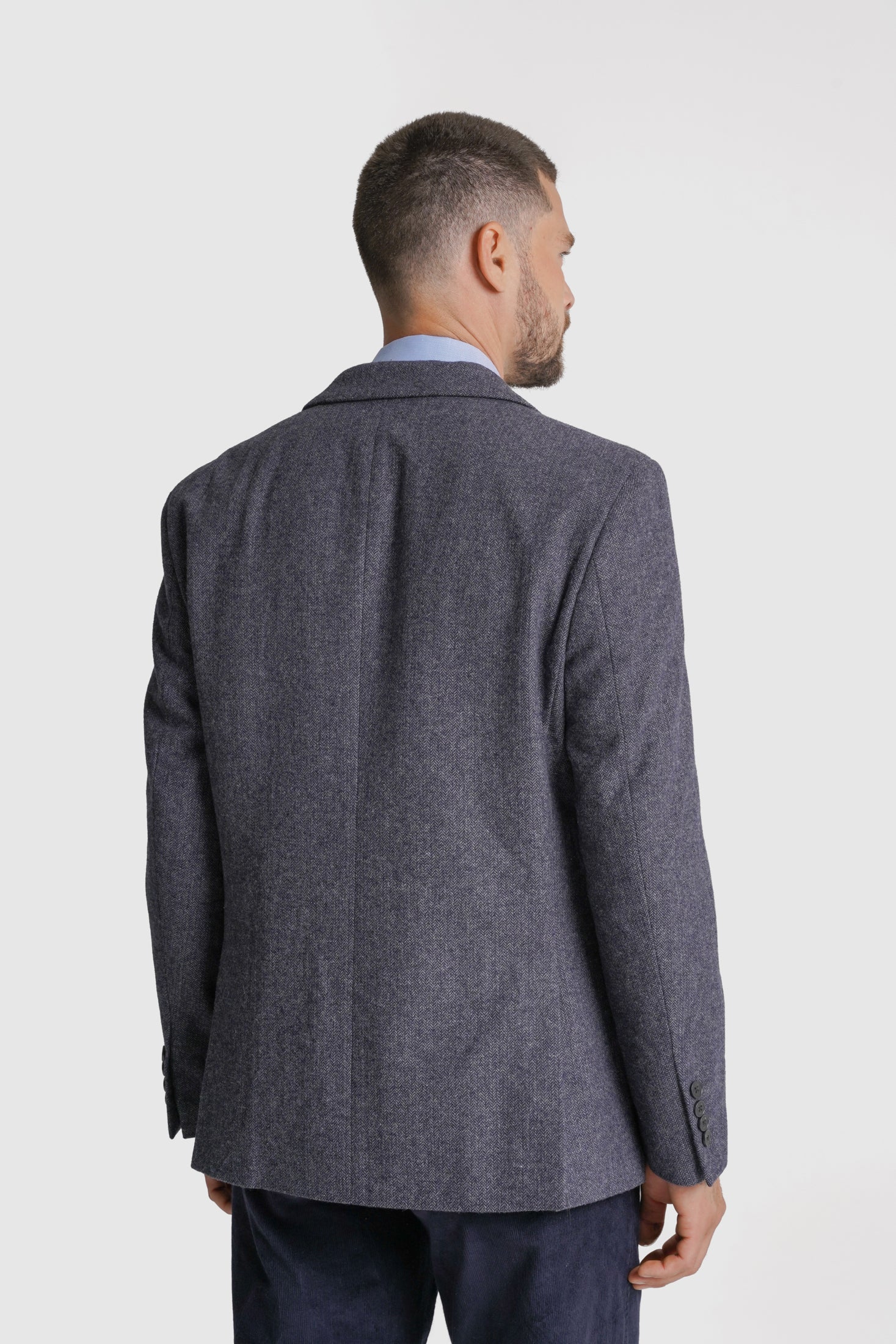 BLAZER LÃ AZUL LISO MR. BLUE