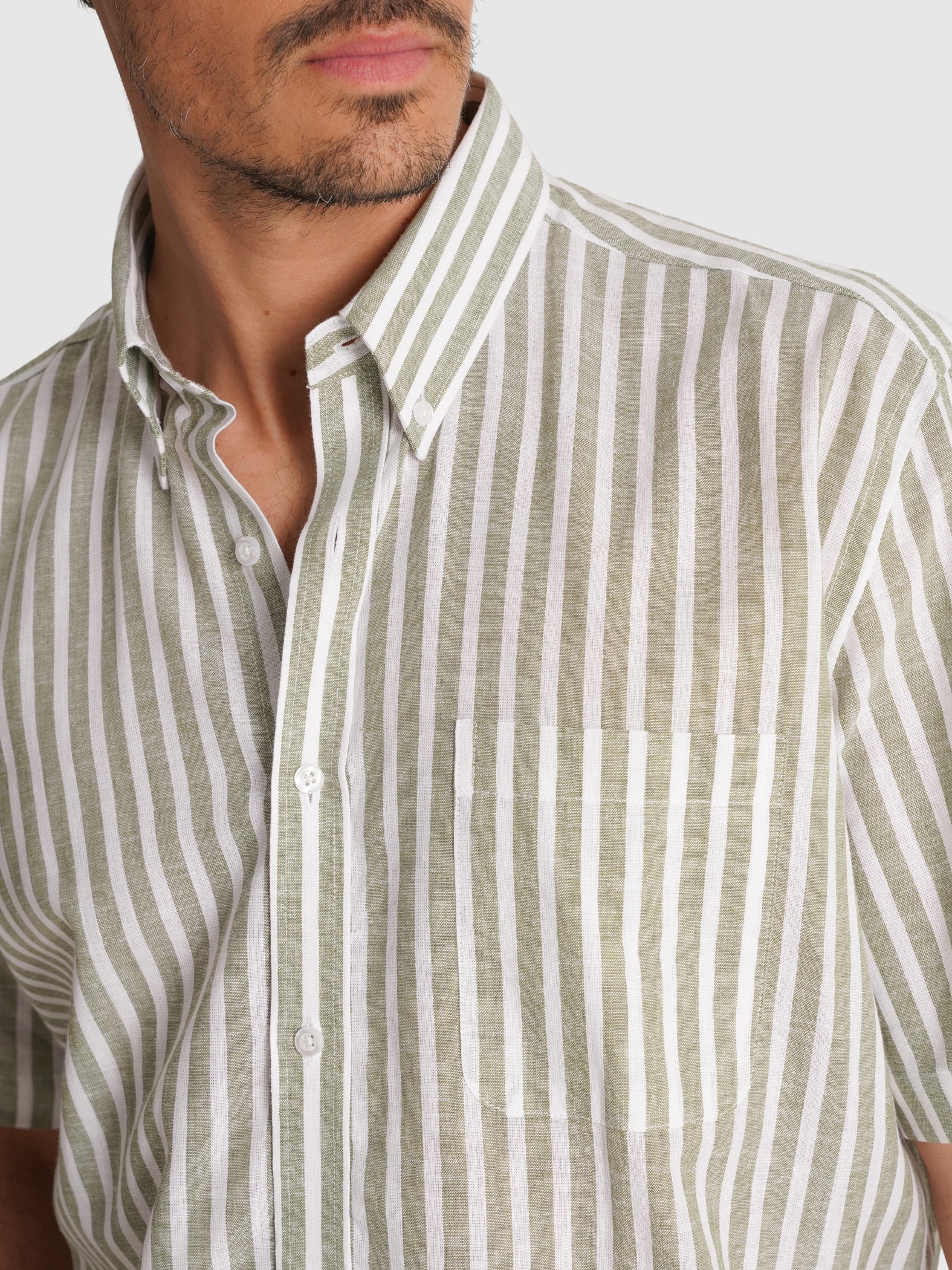 CAMISA VERDE MANGA CURTA REGULAR FIT MR. BLUE