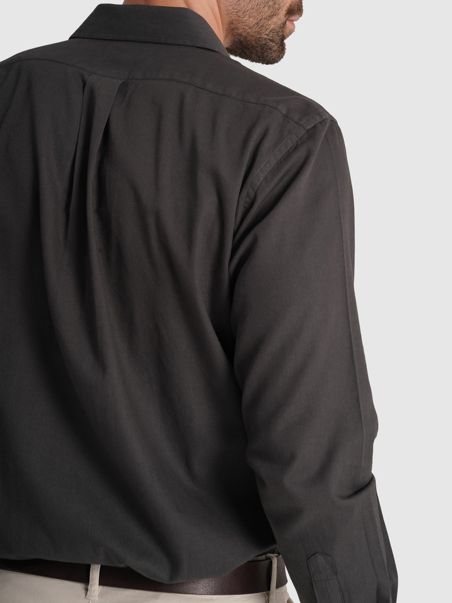 CAMISA ALGODÃO CINZENTA MANGA COMPRIDA REGULAR FIT MARK BELLUCCI