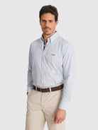 CAMISA TWILL AZUL MANGA COMPRIDA REGULAR FIT MR. BLUE