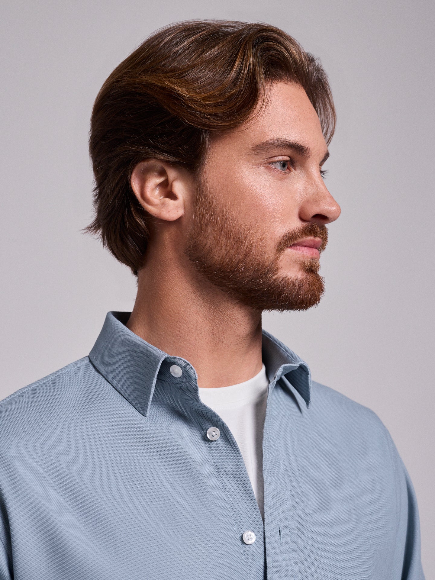 BLUE COTTON SHIRT LONG SLEEVE REGULAR FIT MR. BLUE