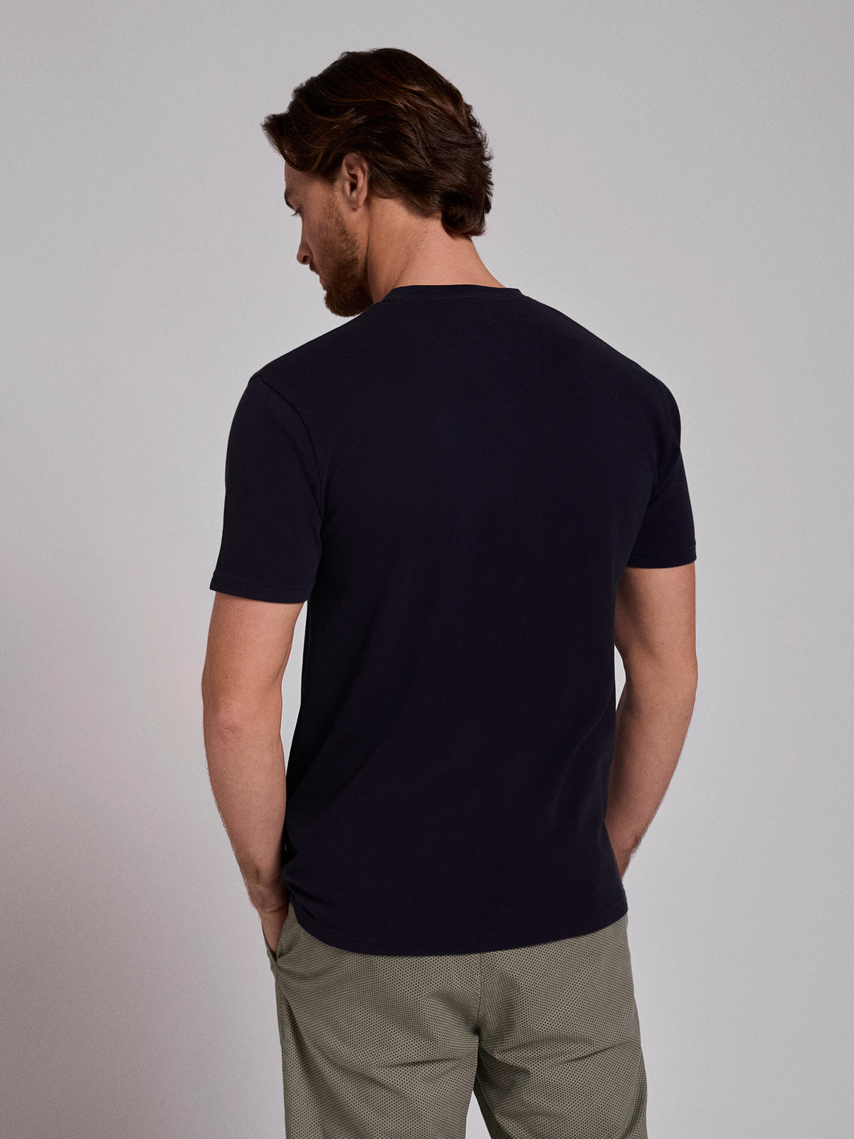 BLUE COTTON T-SHIRT SHORT SLEEVE REGULAR FIT MR. BLUE