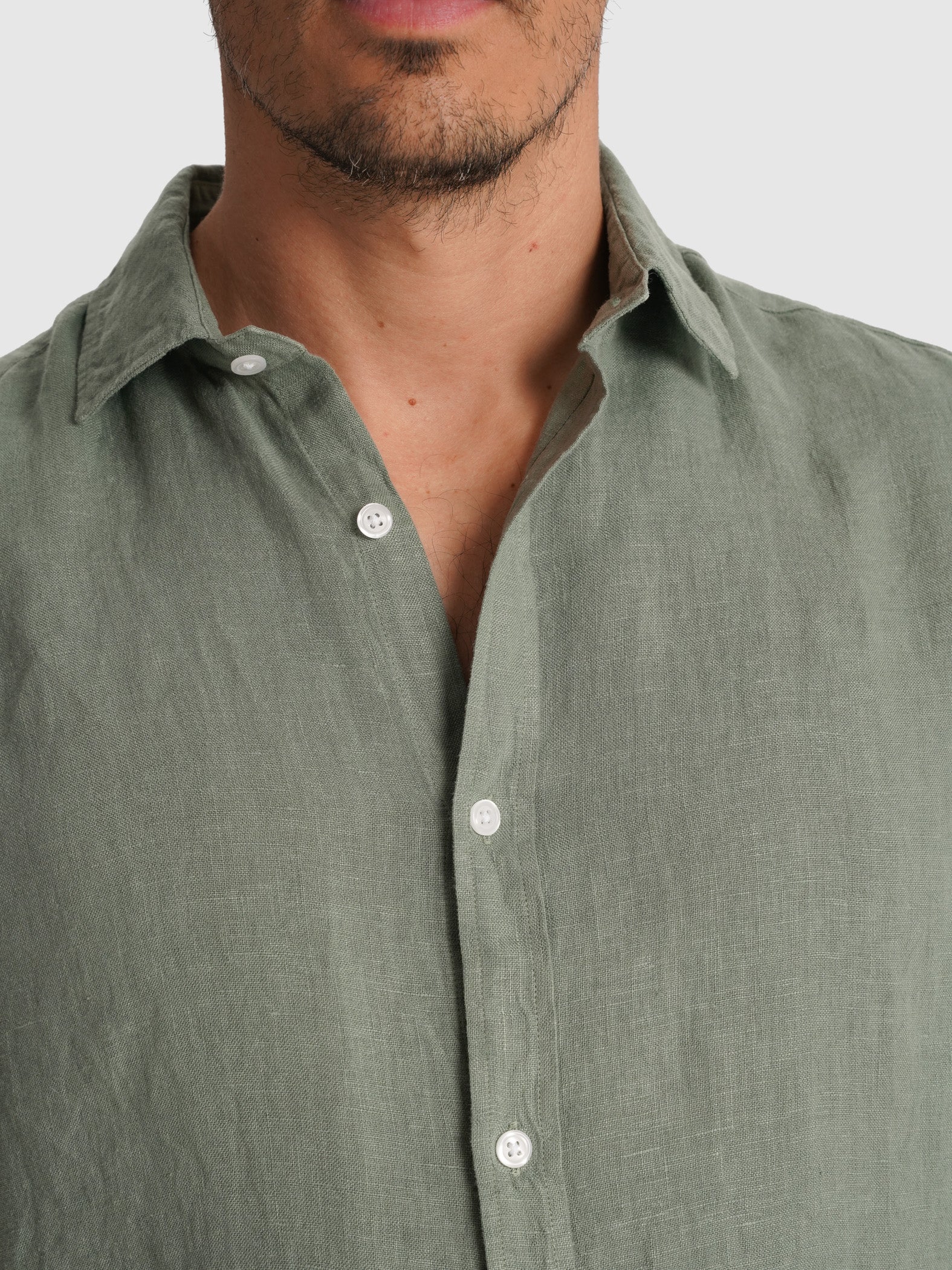CAMISA SASTRERÍA MANGA CORTA VERDE MARK BELLUCCI