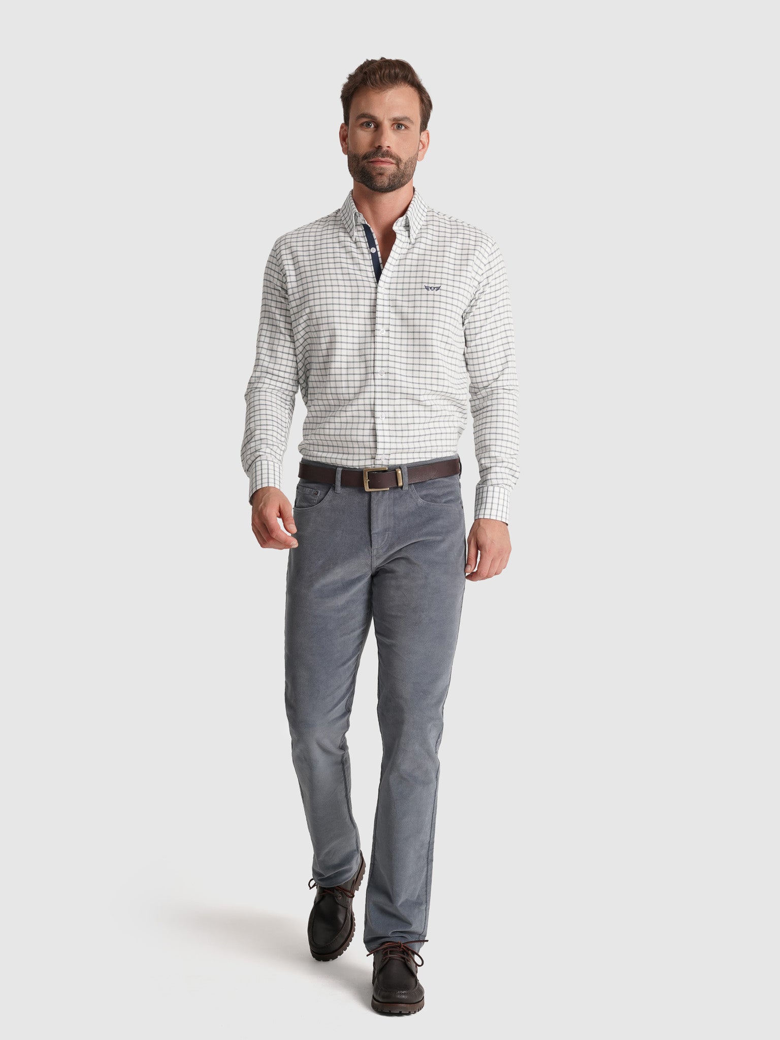 Calça Algodão Azuis Slim Fit Mr. Blue