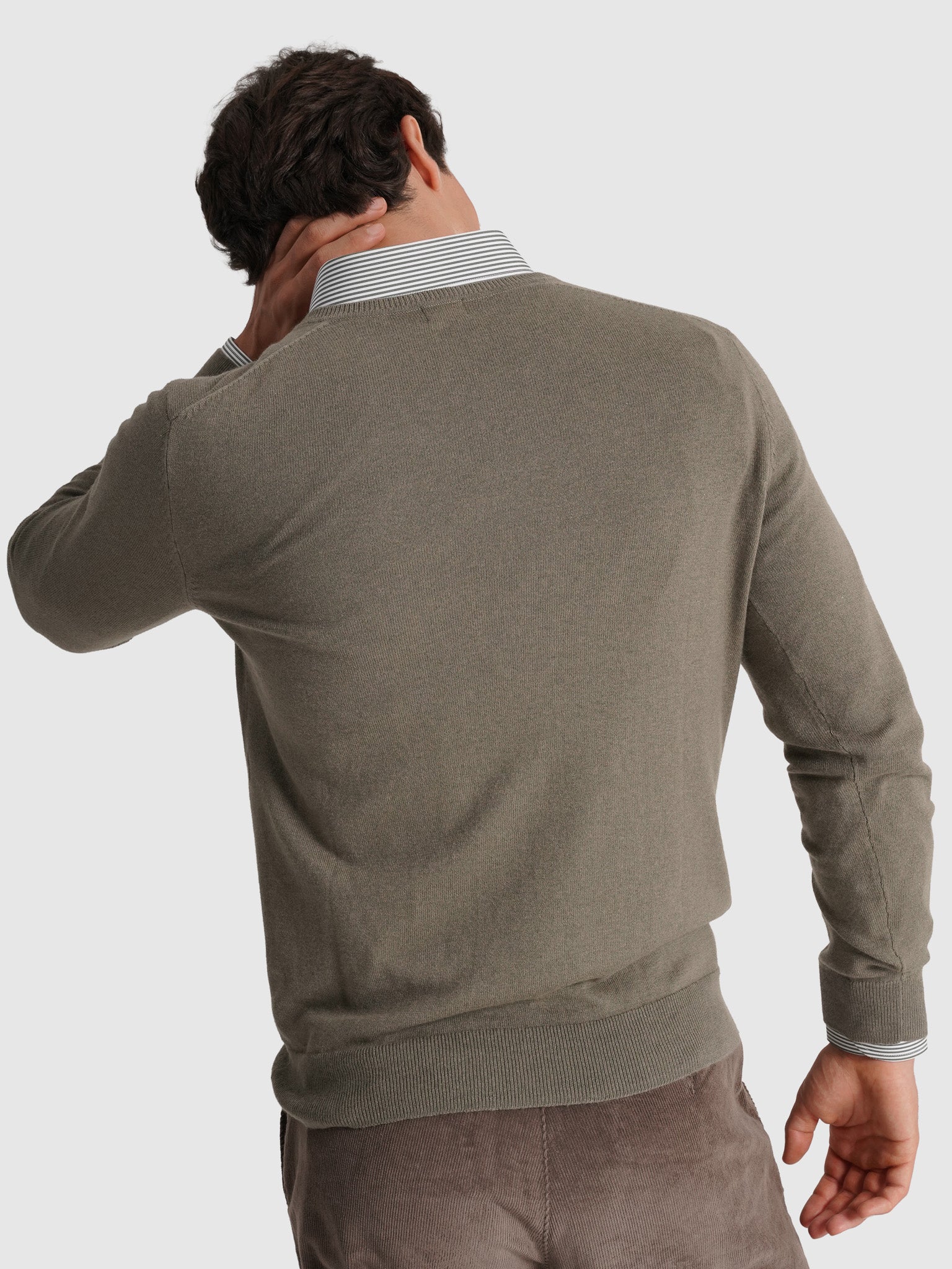 Pullover Lã Verde Manga Comprida Regular Fit Mr. Blue