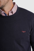 PULLOVER LÃ REGULAR FIT AZUL LISO MR. BLUE