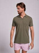 POLO ALGODÃO VERDE MANGA CURTA REGULAR FIT MR. BLUE