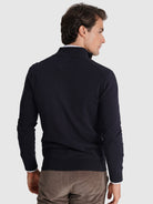 PULLOVER CAXEMIRA REGULAR FIT AZUL LISO MR. BLUE