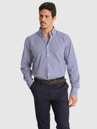 CAMISA AZUL MANGA COMPRIDA REGULAR FIT MR. BLUE