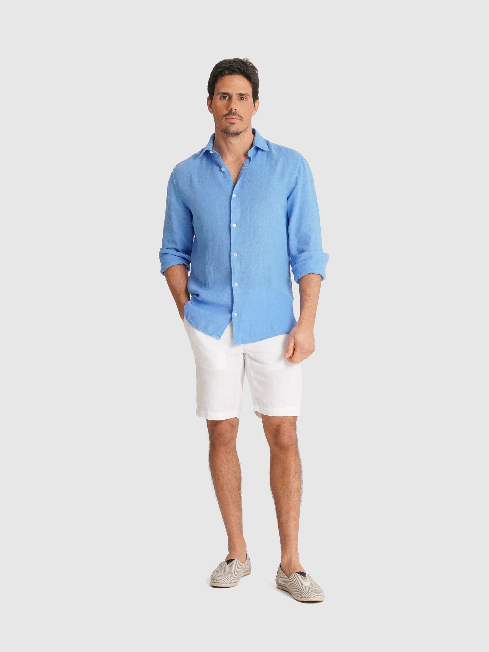 CAMISA SASTRERÍA MANGA LARGA AZUL MARK BELLUCCI