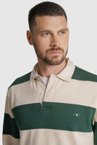 RUGBIE ALGODÃO REGULAR FIT VERDE RISCAS MR. BLUE