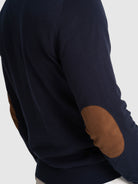 PULLOVER AZUL COM COTOVELEIRA REGULAR FIT MR. BLUE