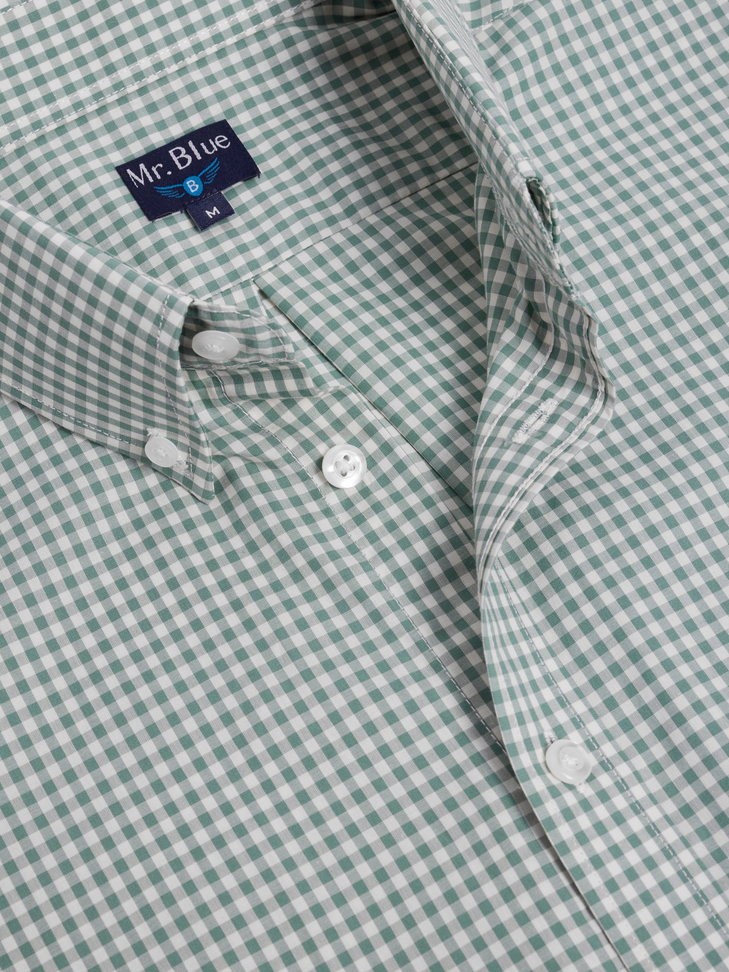 CAMISA ALGODÃO VERDE MANGA COMPRIDA REGULAR FIT MR. BLUE