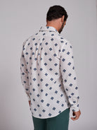 Camisa Linho Azul Manga Comprida Regular Fit Mr. Blue