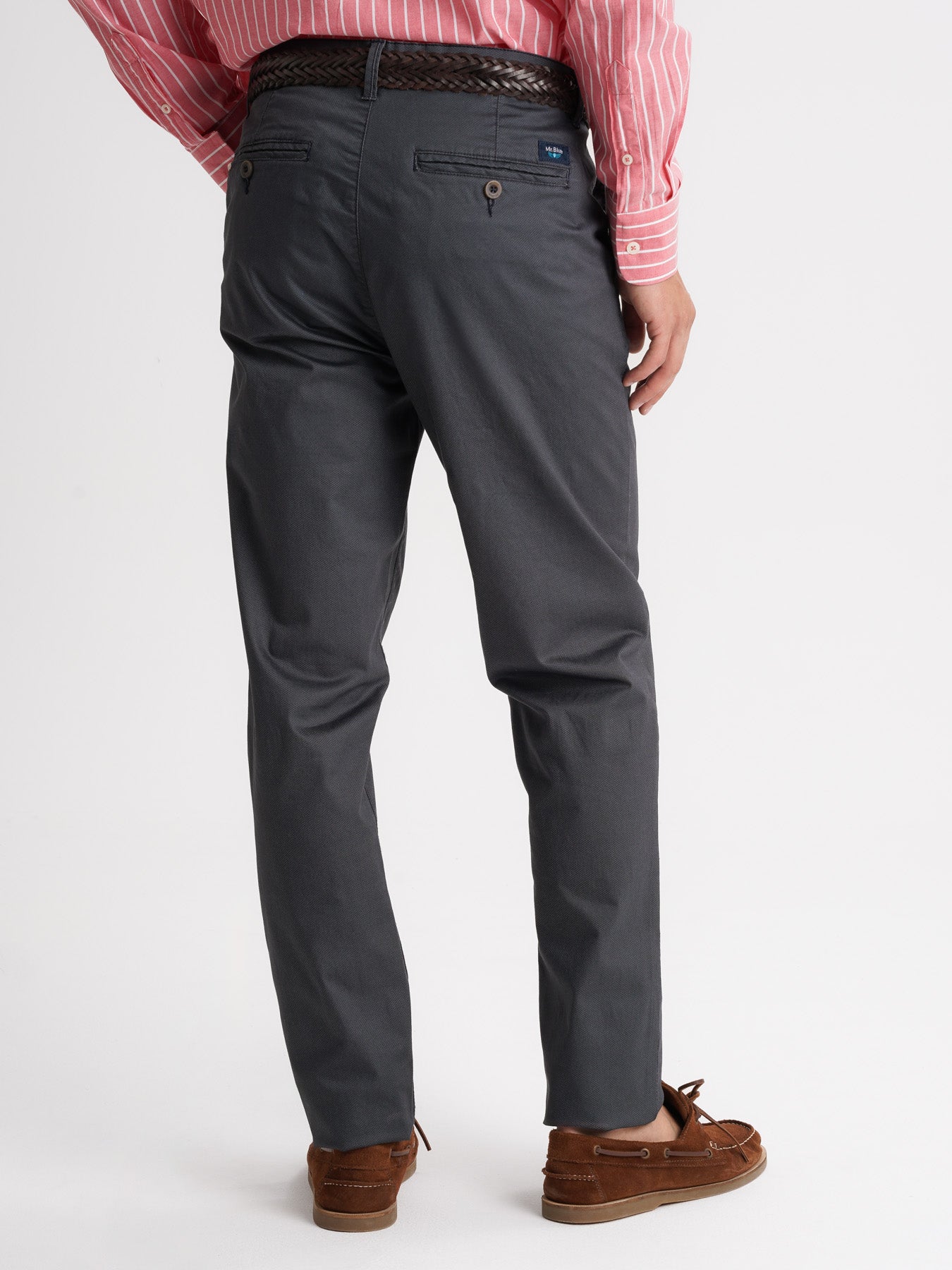 Pantalón chino azul de corte slim de Mr. Blue