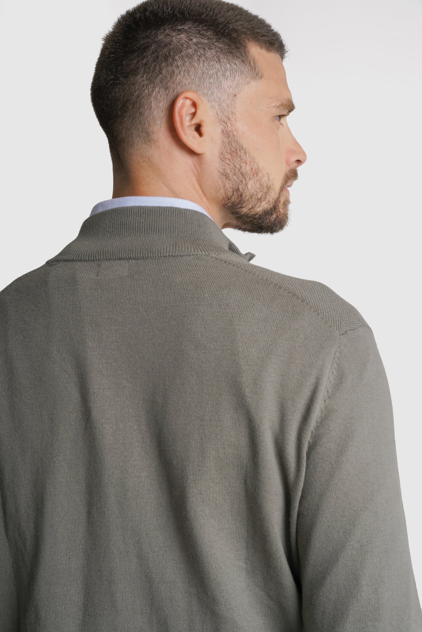 PULLOVER LÃ REGULAR FIT VERDE LISO MR. BLUE