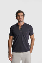 POLO ALGODÃO REGULAR FIT AZUL LISO MR. BLUE
