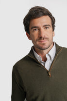 PULLOVER LÃ REGULAR FIT VERDE LISO MR. BLUE