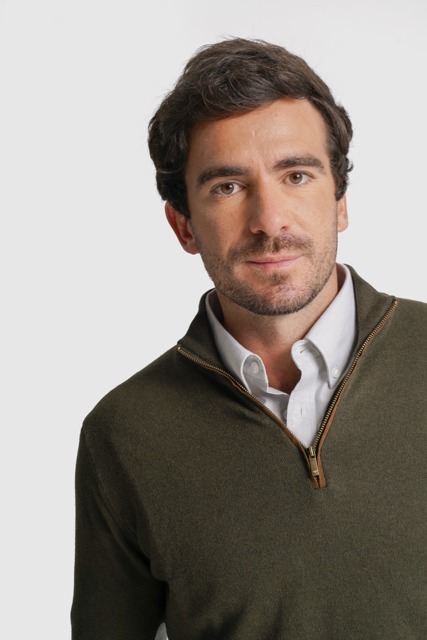 PULLOVER LÃ REGULAR FIT VERDE LISO MR. BLUE